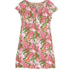 Boden Dress 8 Pink Floral Botanical Print Pink Ariette Day Shift Sheath Cotton