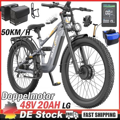 27.5'' Elektrofahrrad Dual Motor 2000W 48V 20Ah Fat Tire Mountain E-Bike 50KM/H