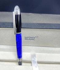 Montblanc Starwalker Black+Blue Body With Marble Design Ballpoint Pen Black Ink