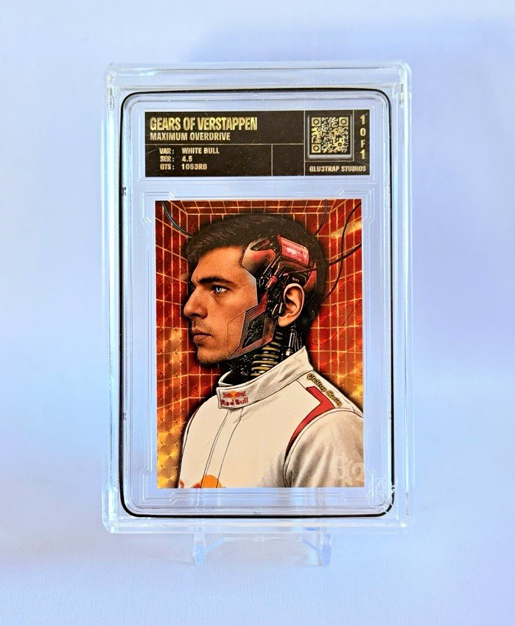 GLU3TRAP GEARS OF VERSTAPPEN Max Black Label Superfractor 1/1