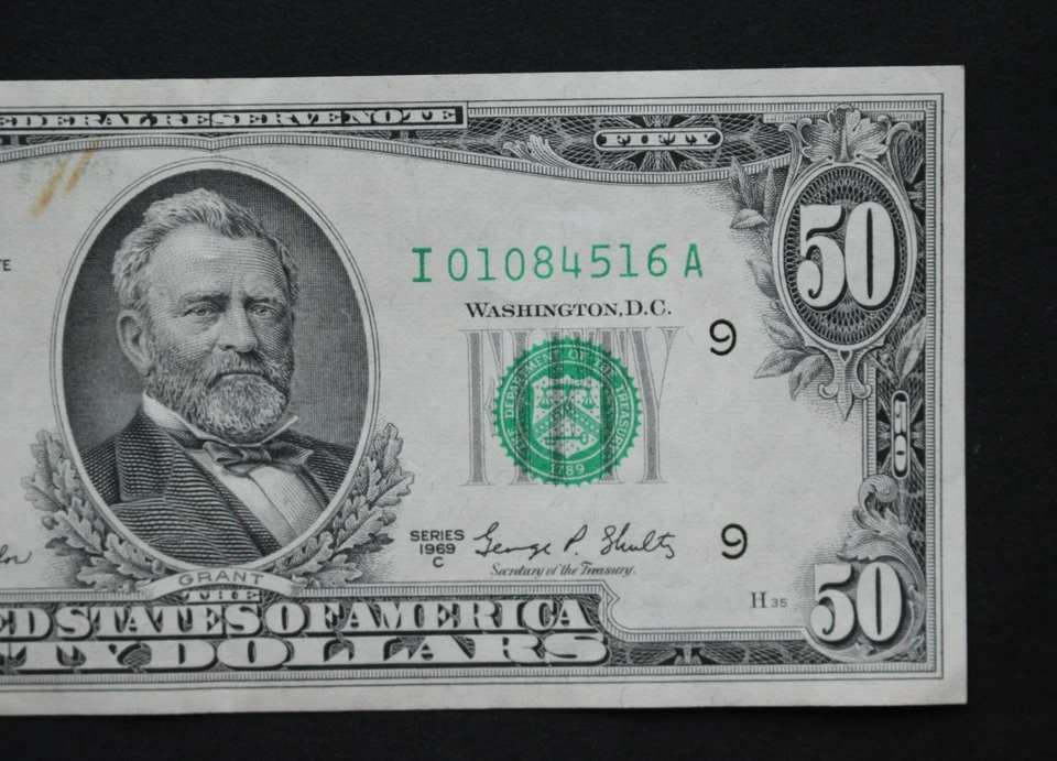 1969 C $50  Federal Reserve Note/Minneapolis/F-2117I/lightly circulated/rare - Image 4 of 4
