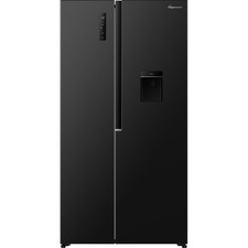 Fridgemaster MS91558DEB 91cm Frost Free American Fridge Freezer Black E Rated