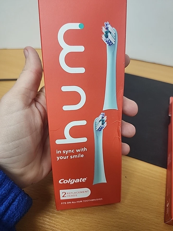 (2) Cabezales de repuesto eléctricos Colgate Teal Hum Foto 4 de 4