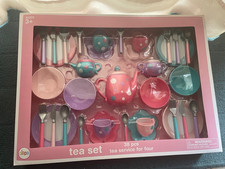 NEW in BOX CIRCO Girl's Tea Time Set of 38 Child Size Plastic Pieces - Age 3 