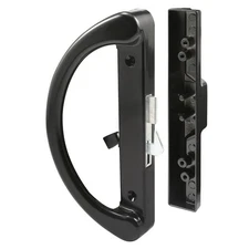 Prime-Line C 1252 Diecast Hook Latch Sliding Door Handle, Black (Single Pack)