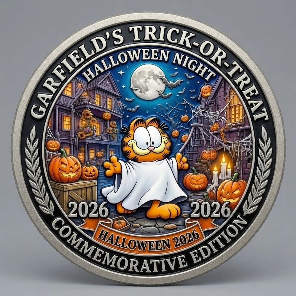 Garfield Ghost Halloween 2026 Trick Or Treat Commemorative Coin CB1929
