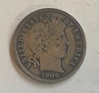 1900-s barber dime vf+