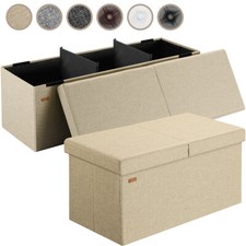 CASARIA® Sitzbank Sitztruhe Sitzhocker mit Stauraum Klappbar Truhenbank Truhe