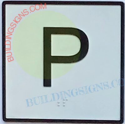 Elevator Floor Number P Sign- Elevator JAMB Plate Floor P Sign-REF24-1027