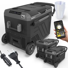 Kompressor Kühlbox 50L 60L Kühlschrank 230V Mini Auto Camping Warmhalte Box App