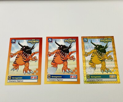 Greymon #16 HOLO Digimon Card 1999 First Edition DP420 Very Rare