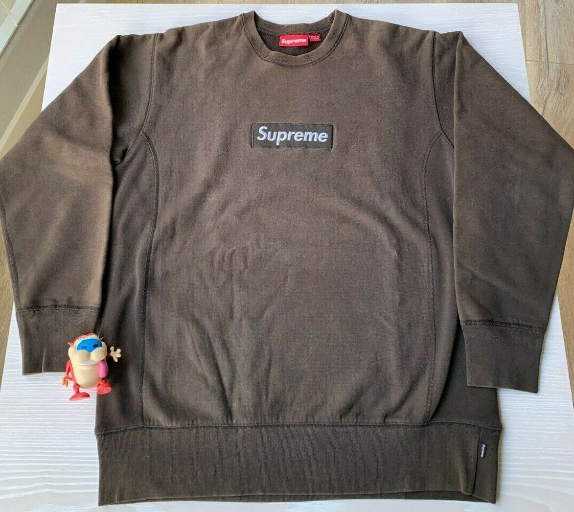 Supreme Box Logo Crewneck "Brown"