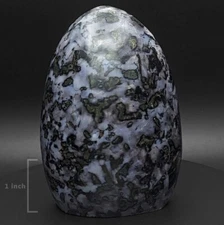 Mystic merlinite indigo gabbro polished free form gemstone mineral Madagascar