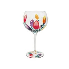 Hand Painted Tulip Gin Glass, Parties, Hen Nights, Birthdays, Gifts LP45875 