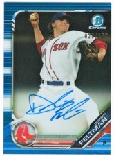 2019 BOWMAN CHROME DURBIN FELTMAN AUTO BLUE REFRACTOR RC #/150 BOSTON RED SOX