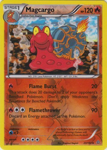 Pokemon - Magcargo - 23/160 - Uncommon - Reverse Holo - XY - Primal Clash - NM