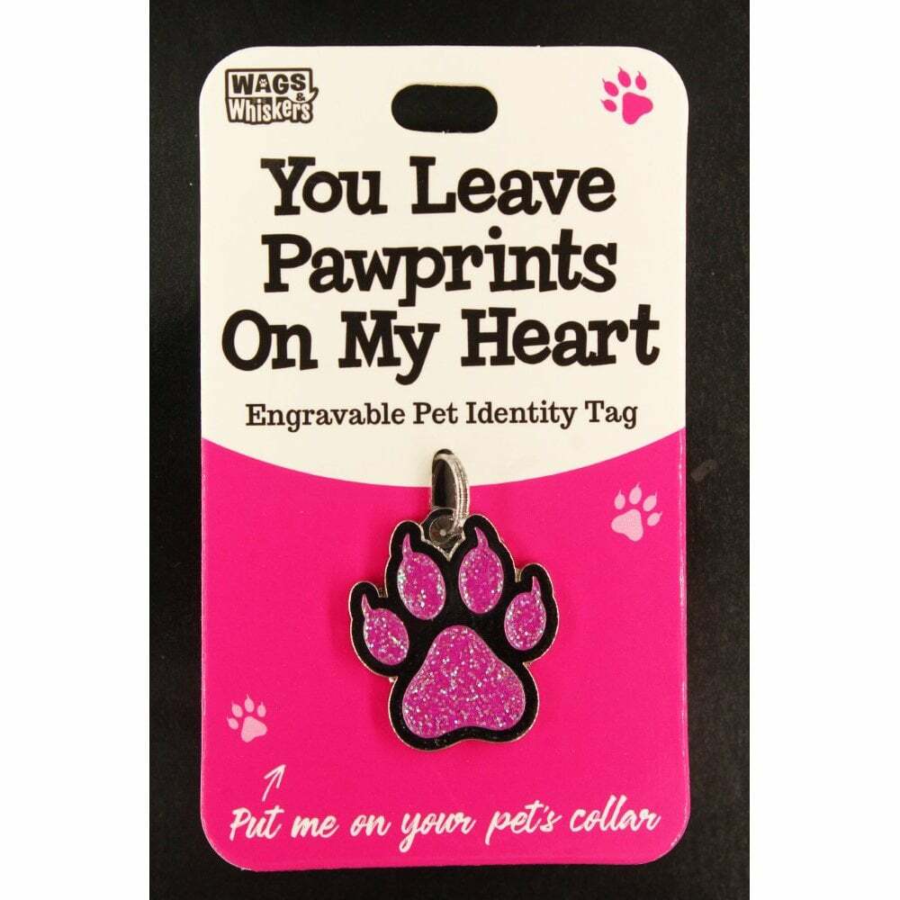 Wags & Whiskers Pet Cat Identity Tag - Pawprints Cat 00204090092