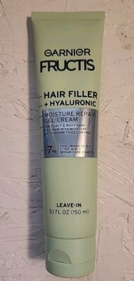 Fructis Hair Filler Moisture Repair Gel-Cream, Hair Gel for Curly, Wavy Hair 