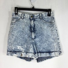 Vintage Mickey Mouse acid Light Wash Denim Jean Shorts Womens Size 11 / 12