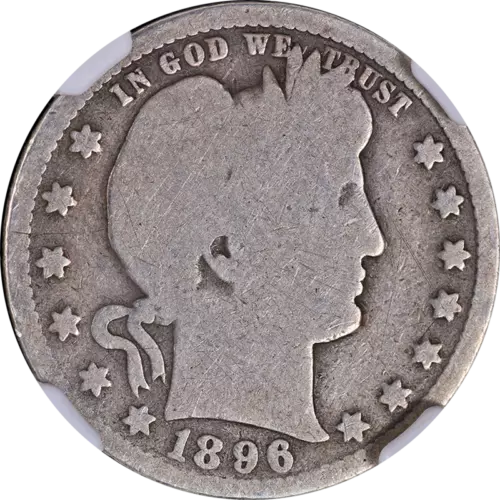 1896-O Barber Quarter NGC G4 Great Eye Appeal Strong Strike