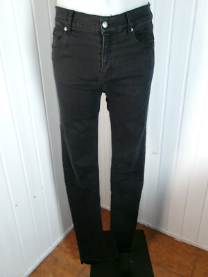 Vintage Jeans Hose schwarz verwaschen Cheap Monday High Waist W33 L34 40/42 Skinny
