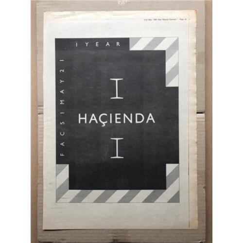 FACTORY RECORDS HACIENDA POSTER SIZED original music press advert from 1983 for  - Picture 1 of 1