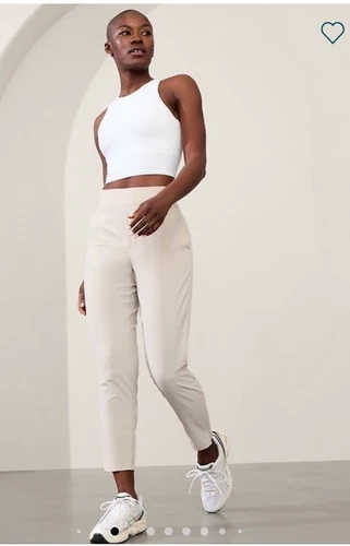 Athleta 198671 Brooklyn Ankle Pant - Cream Size 14