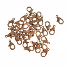 Antique Copper Tone Lobster Clasps 16mm x 8mm - 50 Clasps - FF242