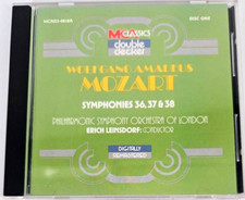 Wolfgang Amadeus Mozart Cd Audio Symphonies 36, 37  38 Disc One