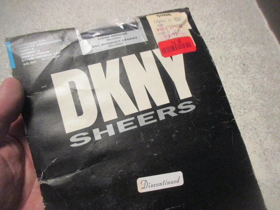 De Colección DKNY Pantimedias Transparentes Control Top Luz Opaca Azul Marino II Talla Pequeña Estilo 142 Foto 3 de 4