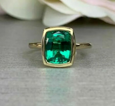 Natural Emerald Ring  925 Sterling Silver Ring Handmade Ring Wedding Ring