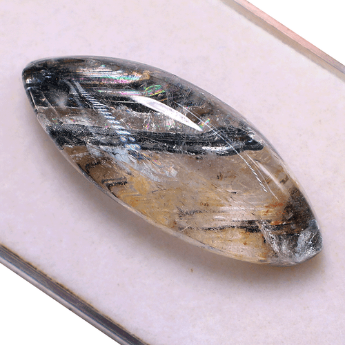 Lot 5 Pcs Natural Tourmaline Rutile Quartz Hi-Grade 23mm-34mm Cabochon Gemstones - Picture 7 of 13