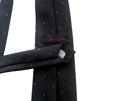 JOHN WEITZ BLACK DIAMOND PRINT MADE IN USA SILK MEN display picture 1