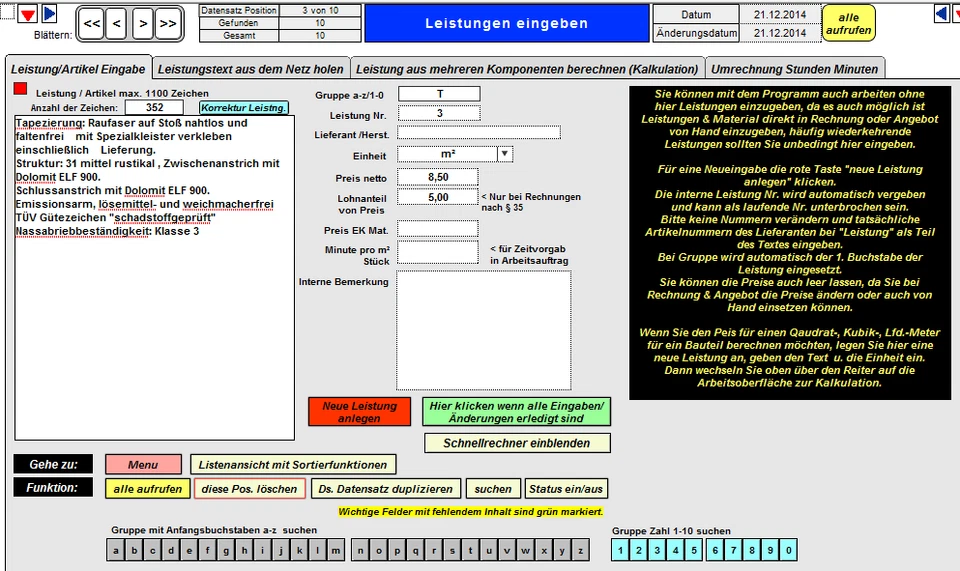 Handwerker Software XL 7 alle Gewerke Rechnung Angebot Aufmaß etc. GOBD-KONFORM - Bild 4 von 4