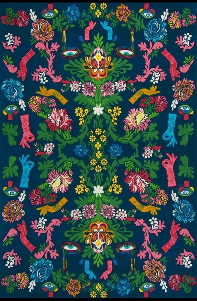 Powder Room Romance Was Born Designer Area Rug Hand tufted Rug For Any Room. - Image 3 of 4