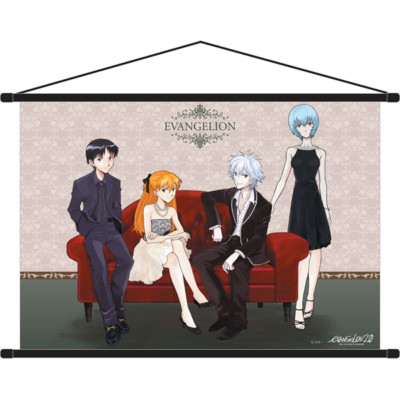 wall scroll poster tapestry Evangelion EVA anime Asuka Rei Shinji