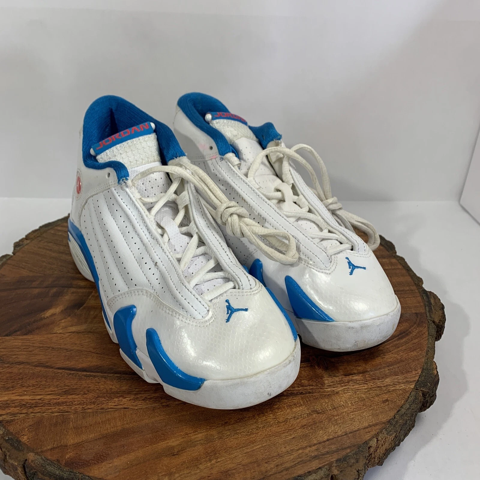 2012 Nike Air Jordan 14 XIV Retro Nettuno blu rosso bianco GS taglia 4 5Y (467798 107)