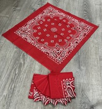 Lot Of 7 Vintage Bandana Fast Color RN 14193 All Cotton Sz 20x21 Made in US