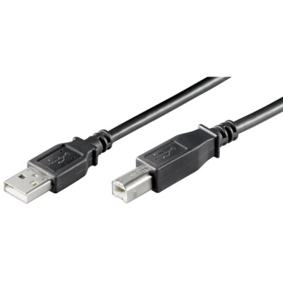 USB2.0-Drucker-Kabel USB-A-Stecker auf B-Stecker 1m schwarz