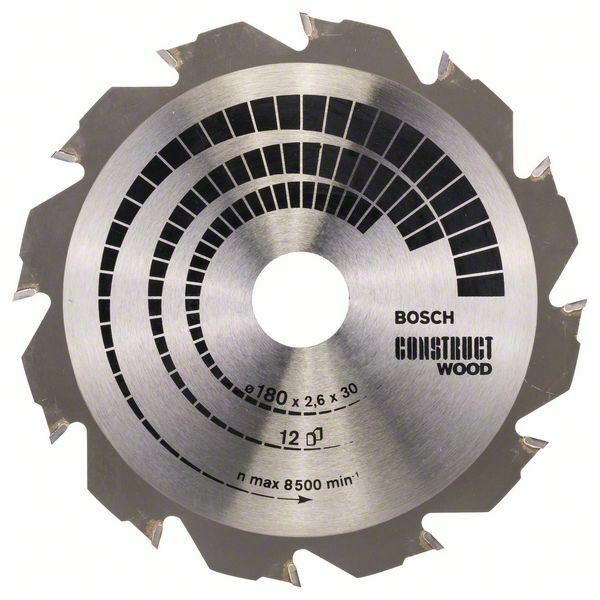 Bosch Professional Construct Wood circ. saw blade 180x30/20x2.6mm 12 2608640632