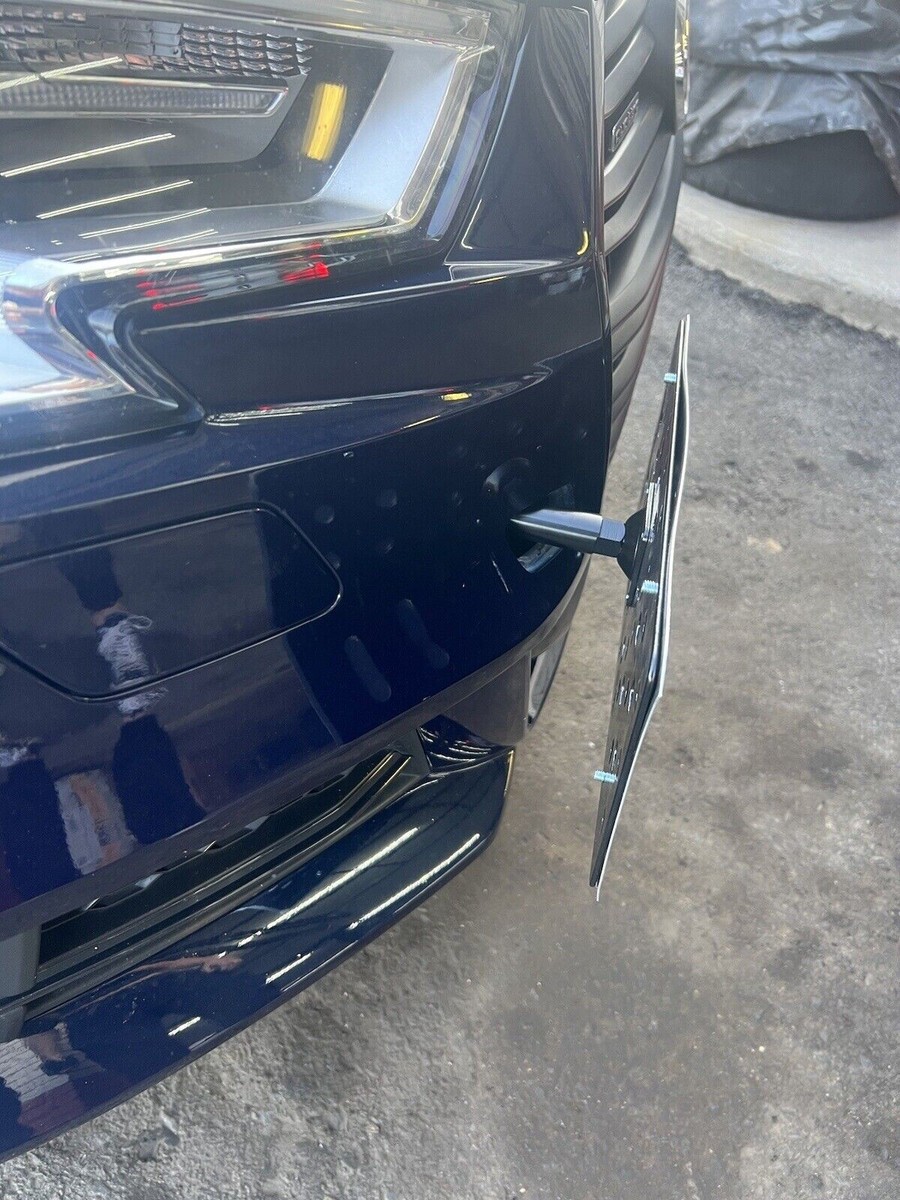 Front Bumper Tow Hook License Plate Mount Bracket For Audi E-tron GT 2022-2024 - Foto 9