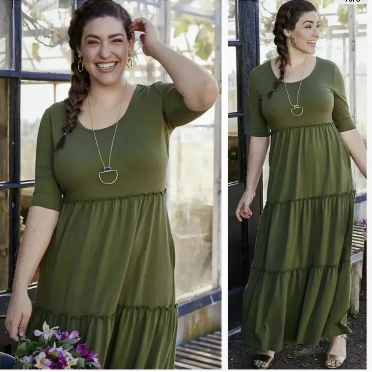 matilda jane womens green dress XS Matilda Jane womens Walkabout dress – SummerKids901 main image 0