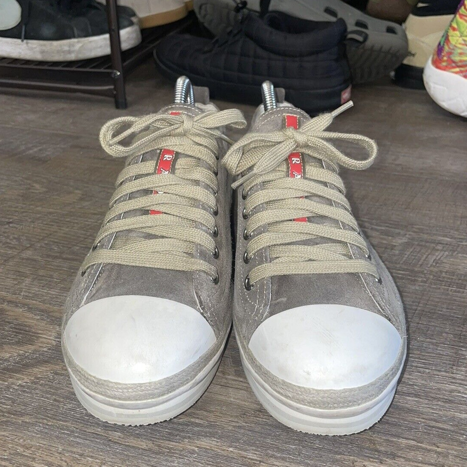 Mens Prada Suede 4E2446 Cap Toe Sport Shoes 6.5 UK 7.5 US thumbnail 4