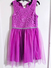 Lily Girls pink Lace Tulle Sleeveless Formal Dress Size 6x