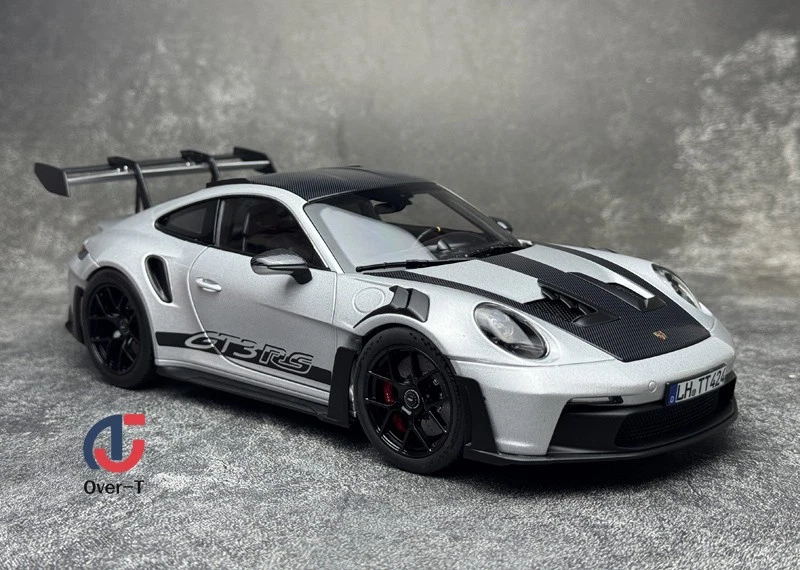 NOREV 1:18 PORSCHE 911 GT3 RS Silver 2022 alloy car model - Image 4 of 4
