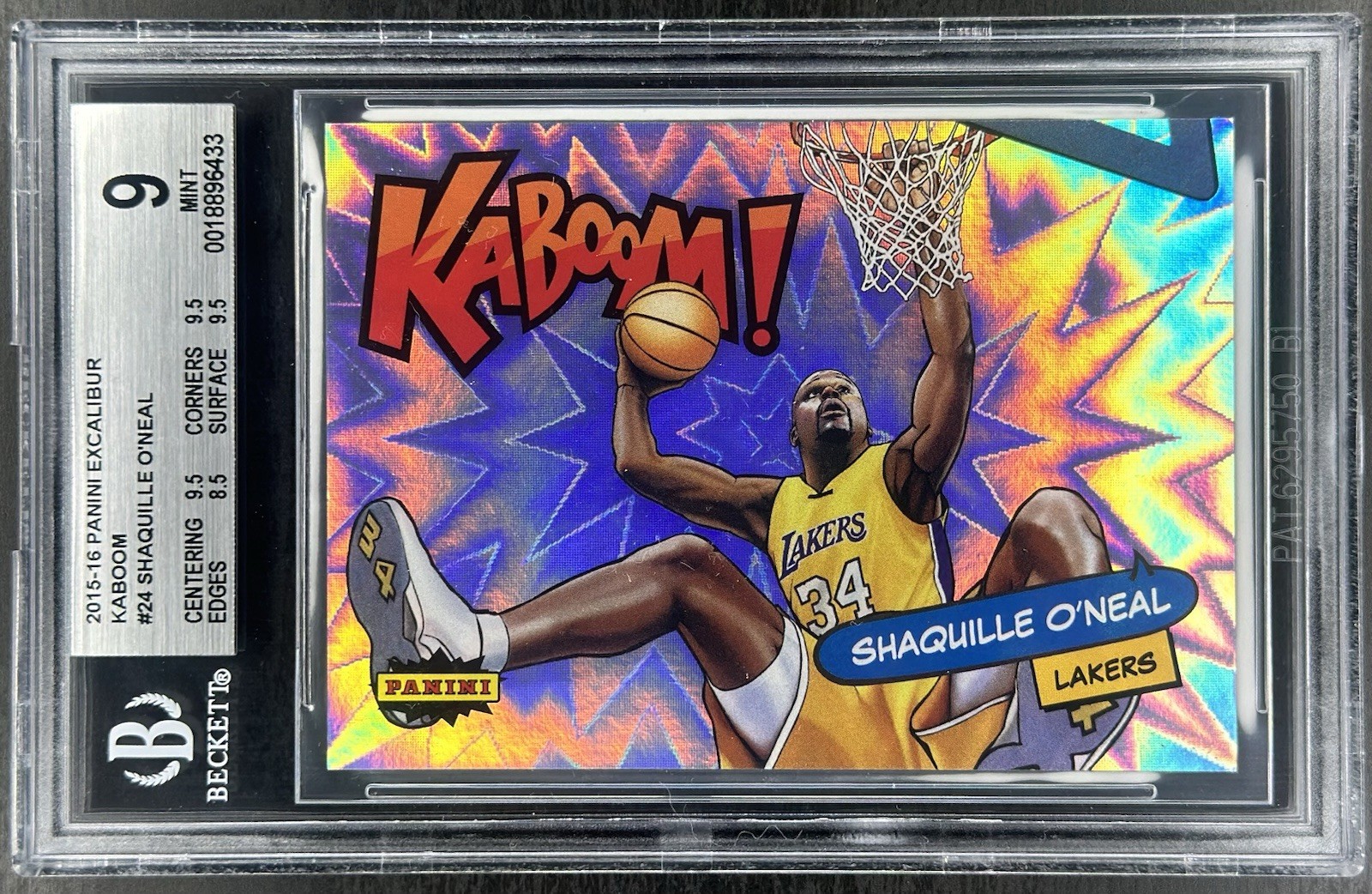 2015-16 Panini Excalibur Shaquille O'Neal Kaboom! #24 (BGS 9)