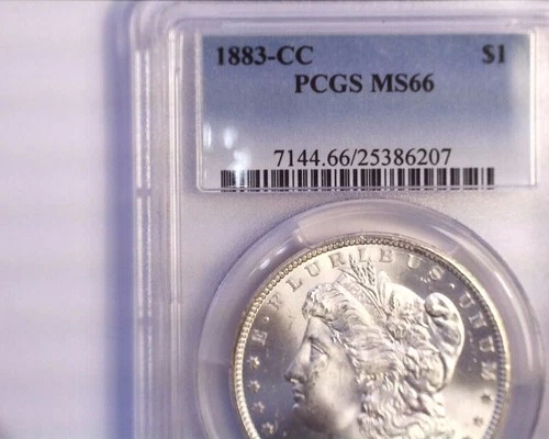 Scarce 1883CC PCGS MS66 Morgan Silver Dollar, Carson City White coin!