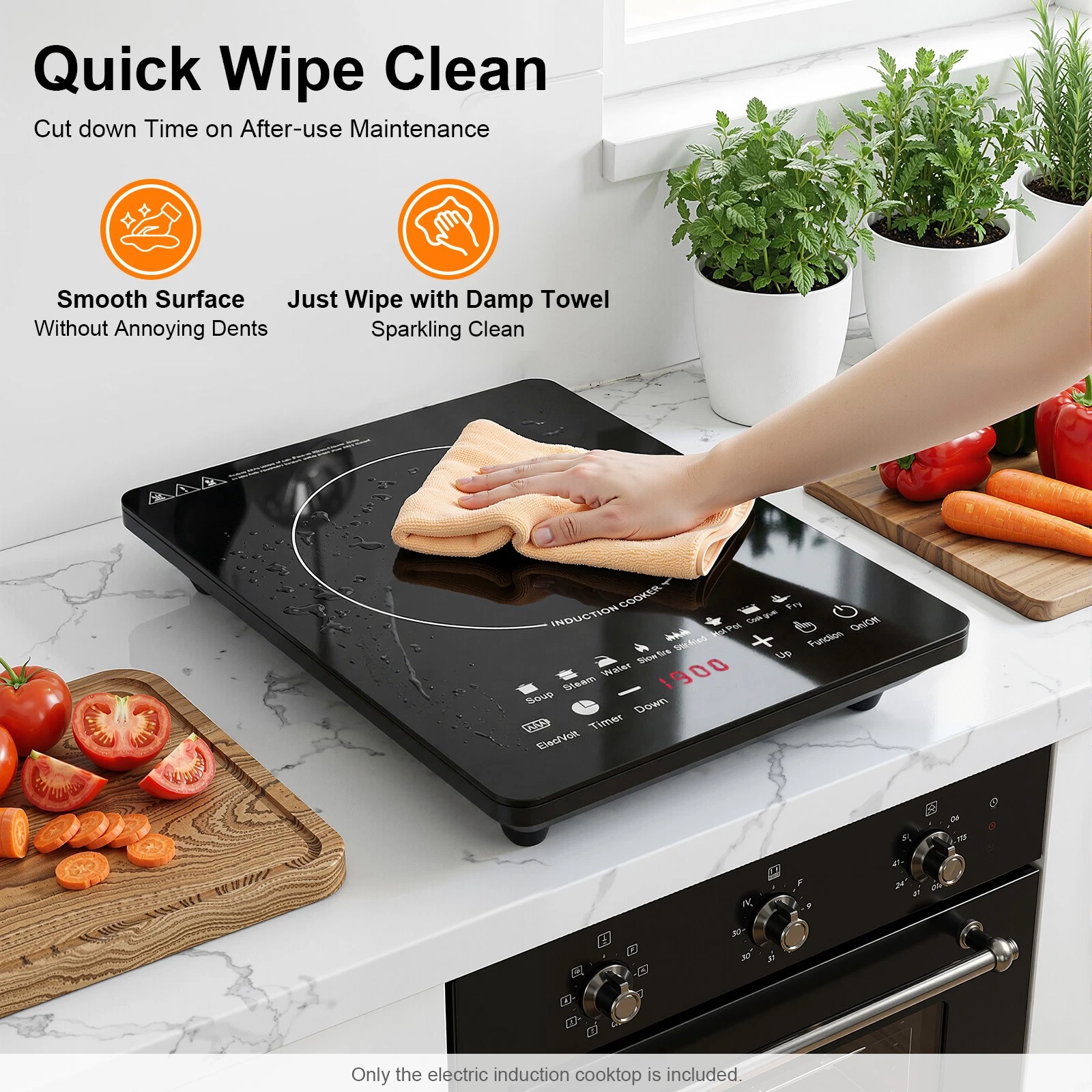 2200W Portable Kitchen Countertop Induction Cooktop Burner Electric Hot Stove