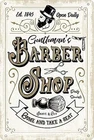 Retro Gentleman Barber Shop Metal Tin Sign Vintage Wall Art 8x12 Inch