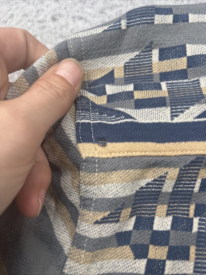 RRL Ralph Lauren Jacquard-Knit Jersey Camp Shirt Mens M Southwestern Loop Collar - Image 2 of 4